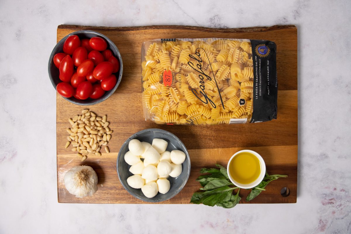 ensalada de pasta al pesto