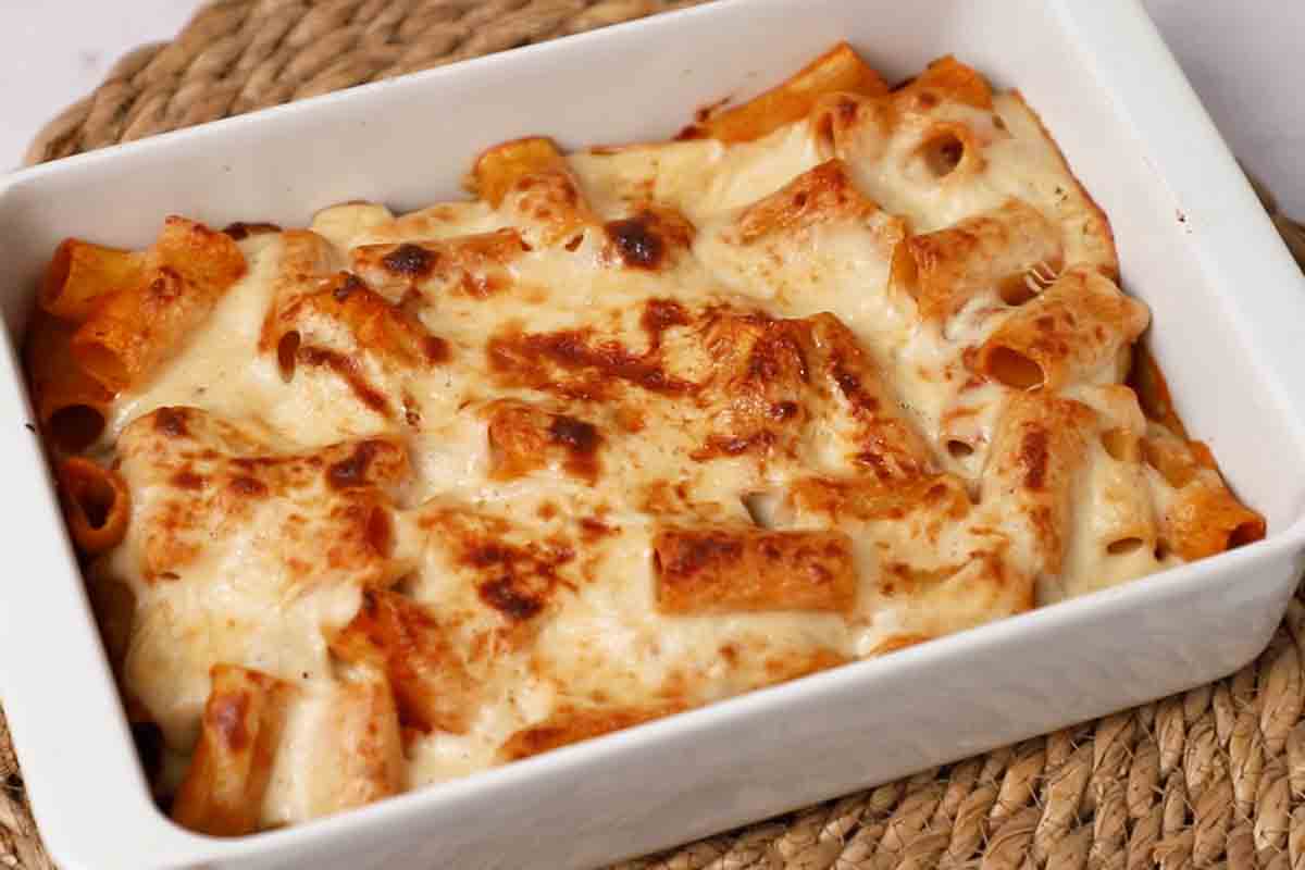 paso a paso macarrones con bechamel gratinado