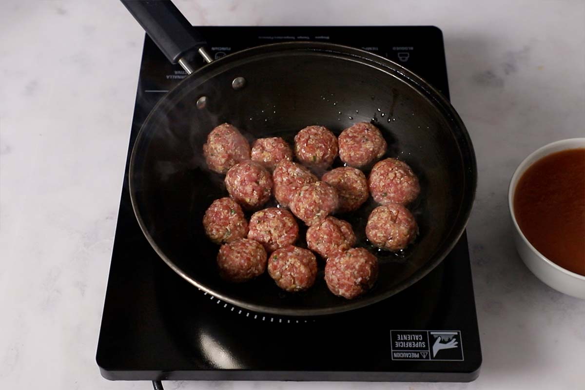 paso a paso ñoquis con carne picada albóndigas cocinar