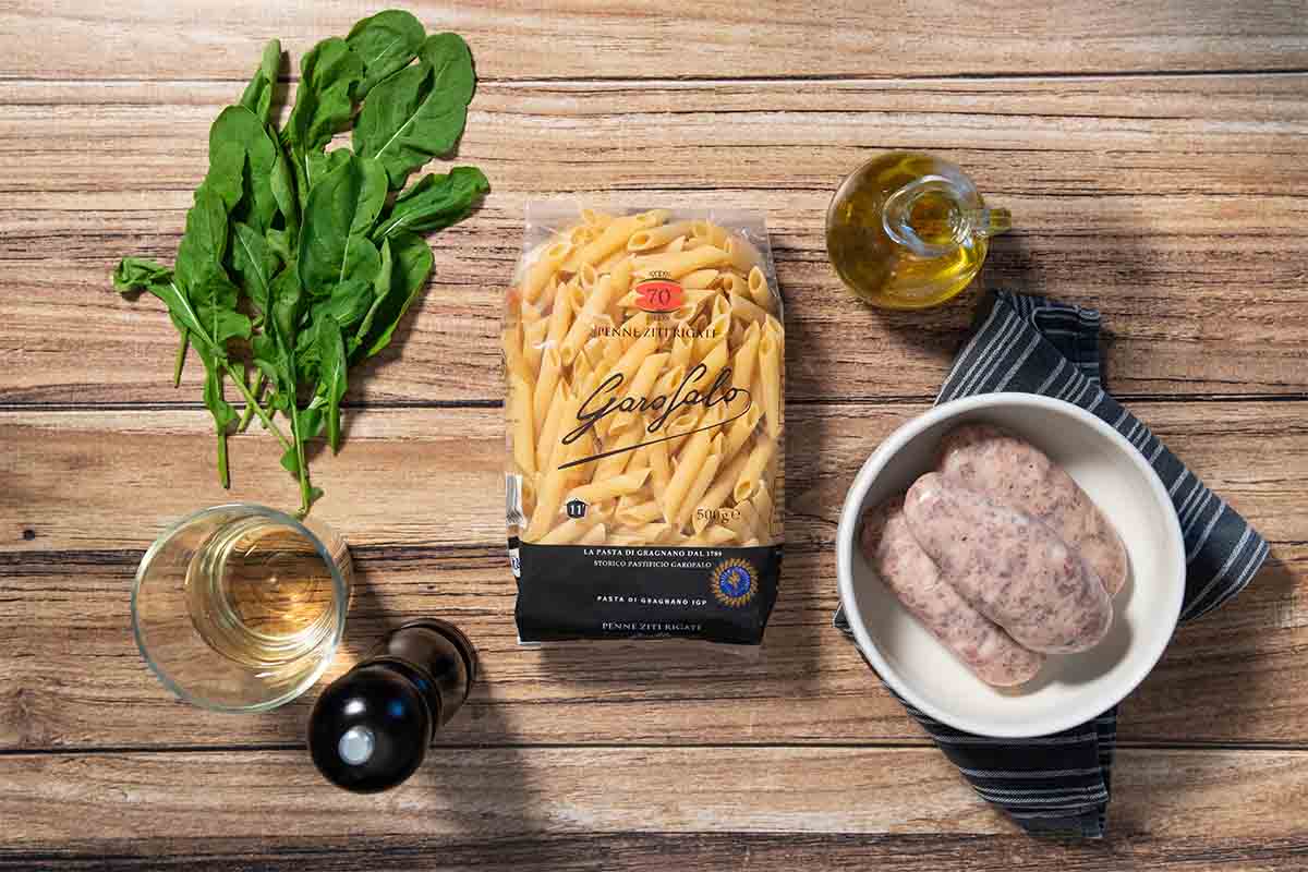 paso a paso pasta con salchicha fresca ingredientes