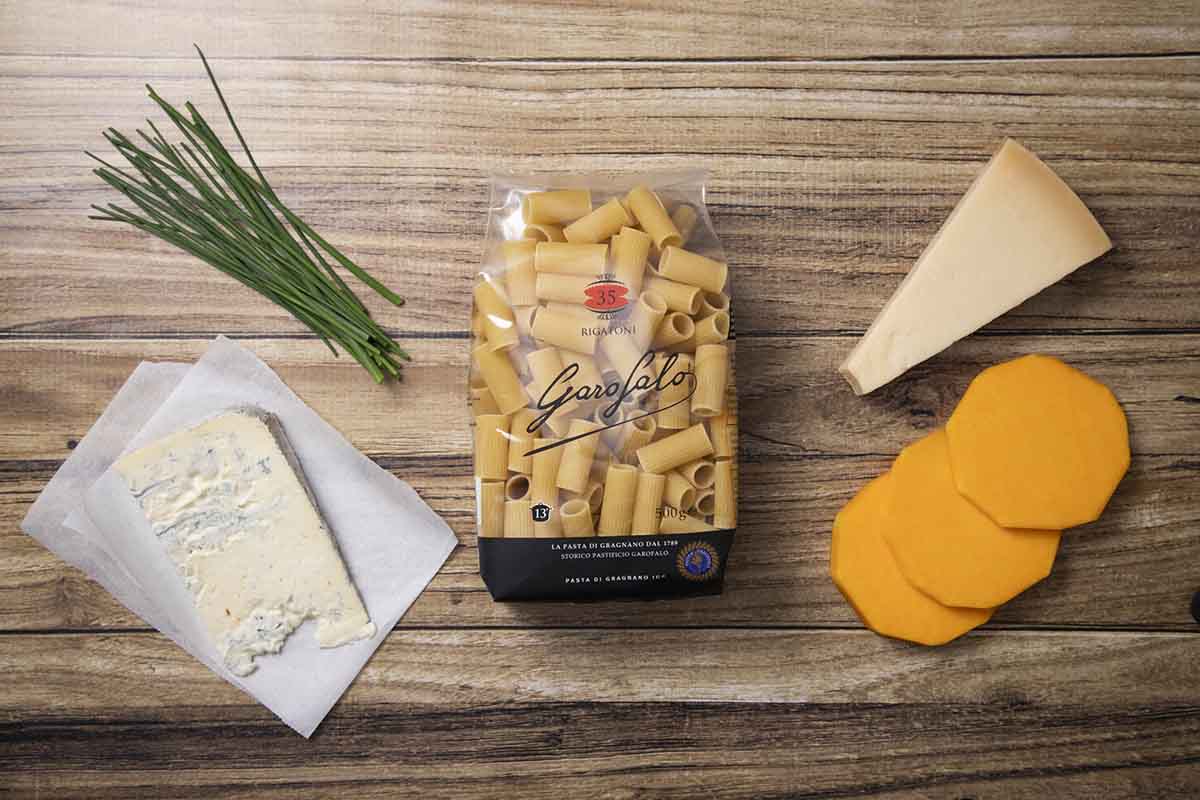 Pasta al horno con calabaza y gorgonzola ingredientes