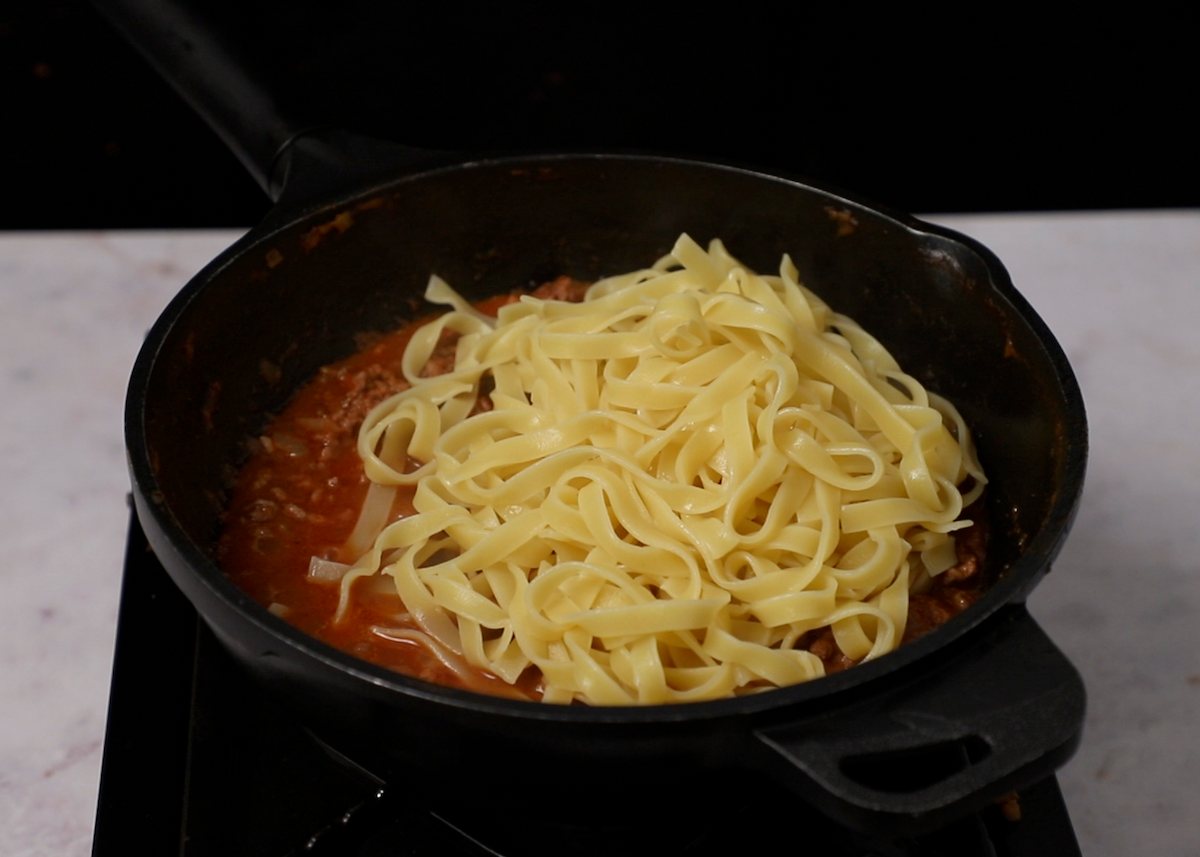 Paso a paso tagliatelle al ragù verter tagliatelle