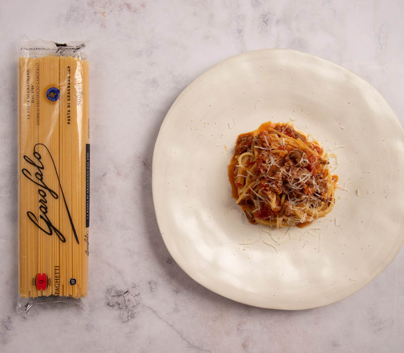 Pasta Garofalo - Espaguetis con carne picada y tomate: receta paso a paso