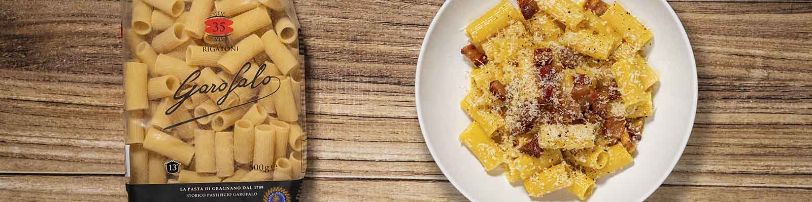 Pasta Garofalo - Macarrones a la carbonara: receta tradicional italiana