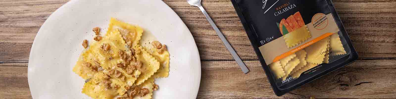 Pasta Garofalo - Ravioli de calabaza con gorgonzola y nueces